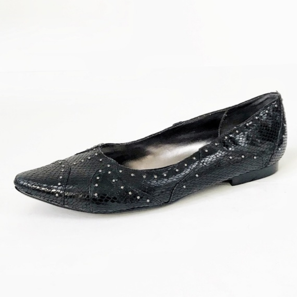 Steve Madden Black Studded Flat Shoes